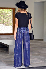 Tie-dyed Printed Wide Legs Pants - Pavacat
