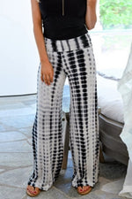 Tie-dyed Printed Wide Legs Pants - Pavacat