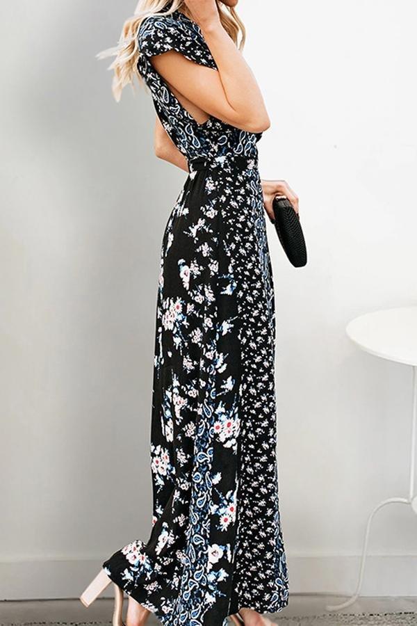 Polka Dot High Waisted Maxi Dress Dress 5201904110309 