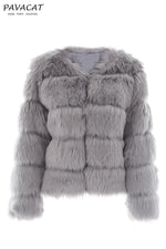 Vintage Fluffy Faux Fur Coat Coat Simplee 