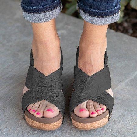 Vintage Wedge Sandal Shoes - Pavacat