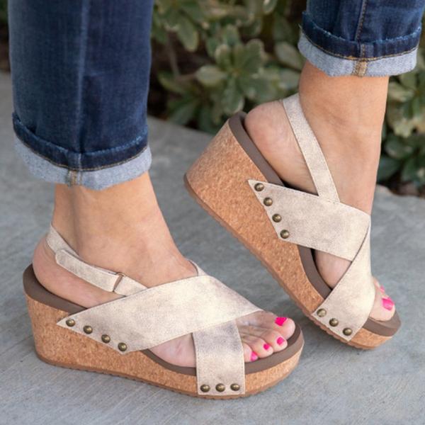 Vintage Wedge Sandal Shoes - Pavacat