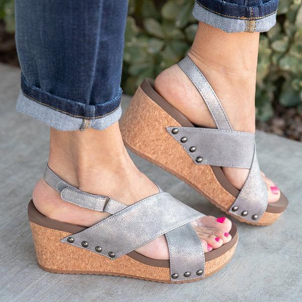 Vintage Wedge Sandal Shoes - Pavacat